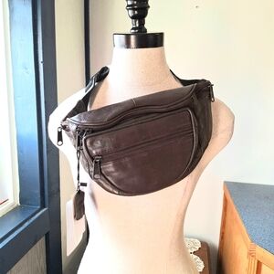Newage Brown Leather Crossbody Athletic Bag,  NWT